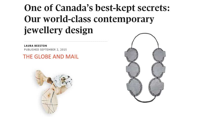 Contemporary jewelry Bijoux contemporains Montreal