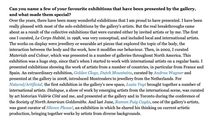 Contemporary Jewelry Klimt02 bijoux contemporains Montreal 