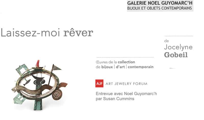 Art Jewelry Forum Jocelyne Gobeil Noel Guyomarc'h