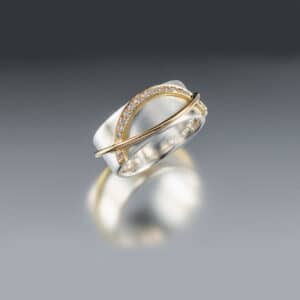 Janis Kerman Ring silver gold diamonds