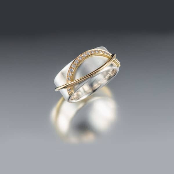 Janis Kerman Ring silver gold diamonds