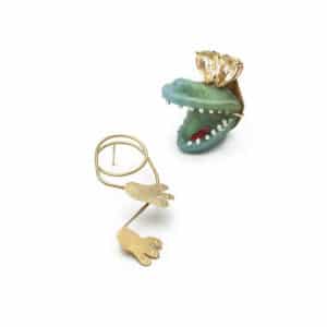 Playful gold jewelry by Silvie Altschuler