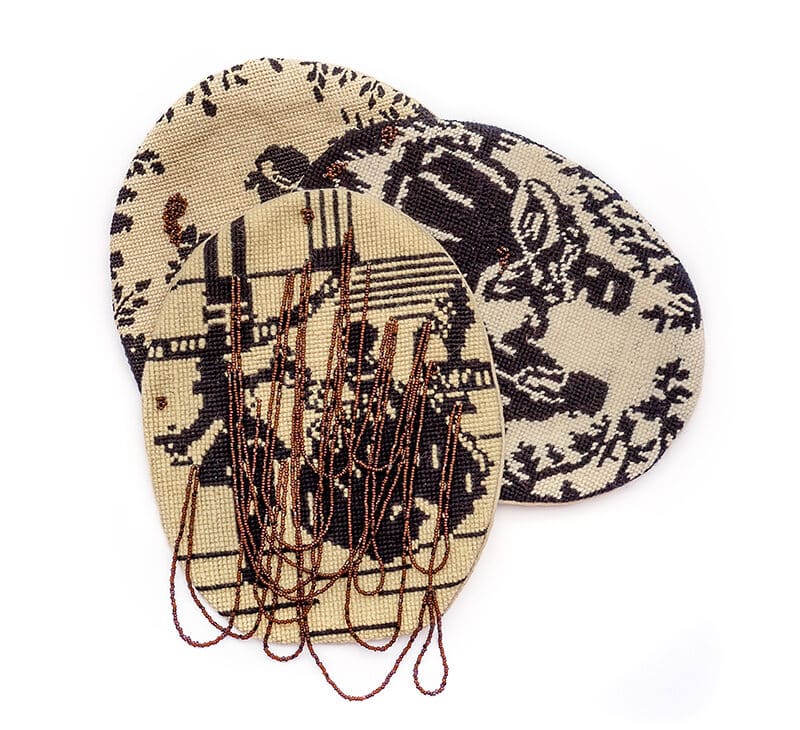 Textile jewelry By Finish artist Helena Lehtinen