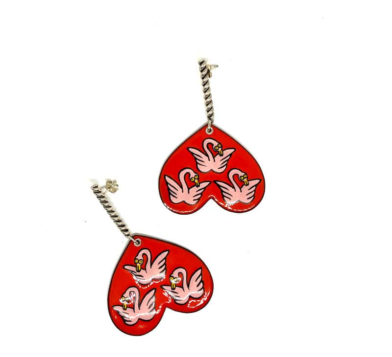 Fun Enamel Earrings by Aurélie Guillaume